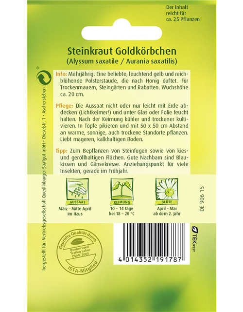 Felsen-Steinkraut-Samen 'Goldkörbchen'