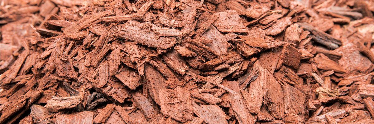 Farbiges Rindenmulch